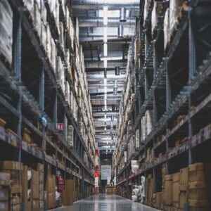 Vinyl Logistics storage factory shelves